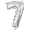 85cm NUMERAL 7 SILVER FOIL BALLOON