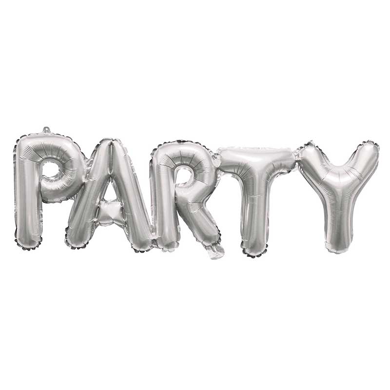 PARTY SILVER FOIL BALLOON KIT