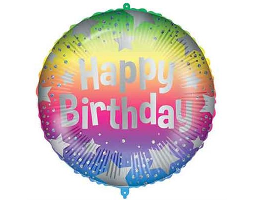 18in RAINBOW HAPPY BIRTHDAY FOIL BALLOON