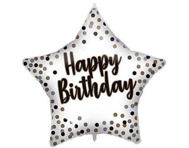 18in STAR HAPPY BIRTHDAY FOIL BALLOON
