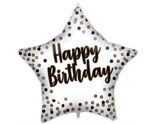 18in STAR HAPPY BIRTHDAY FOIL BALLOON