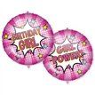 18in BIRTHDAY GIRL POWER-DUAL FACED FOIL BALLOON