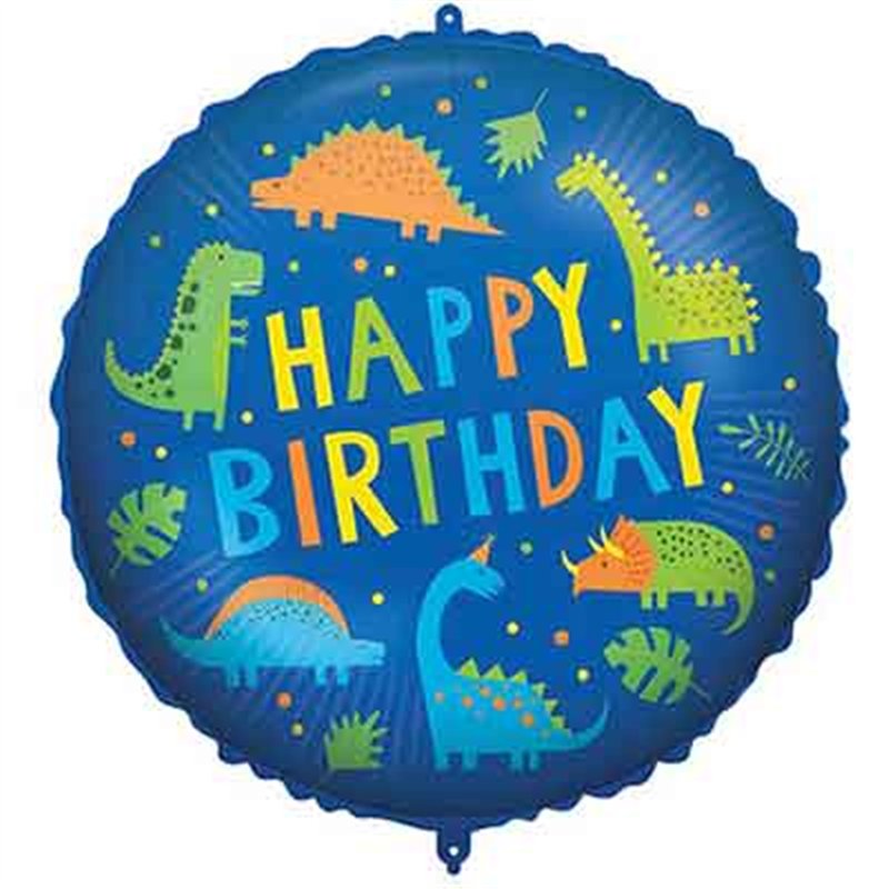 18in HAPPY BIRTHDAY DINO FOIL BALLOON
