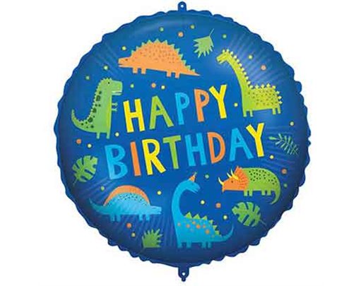 18in HAPPY BIRTHDAY DINO FOIL BALLOON