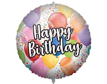 18in HAPPY BIRTHDAY BALLOONS FOIL BALLOON