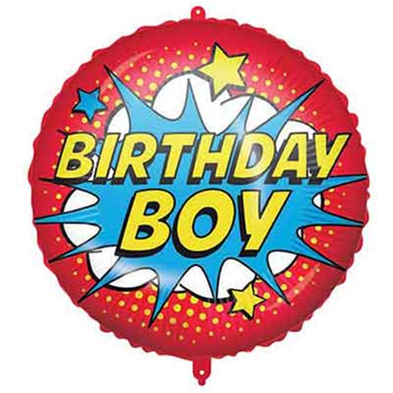 18in HAPPY BIRTHDAY SUPER HERO FOIL BALLOON