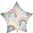 18in HAPPY BIRTHDAY RAINBOW STAR FOIL BALLOON