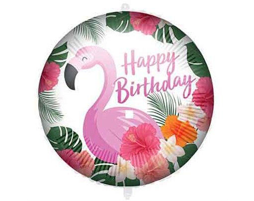 18in FLAMINGO HAPPY BIRTHDAY FOIL BALLOON