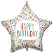 18in HAPPY BIRTHDAY BRIGHT STAR FOIL BALLOON