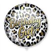 18in BIRTHDAY GIRL LEOPARD FOIL BALLOON