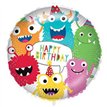 18in HAPPY BIRTHDAY MONSTERS FOIL BALLOON