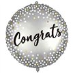 18in CONGRATS METALLIC SPOTS FOIL BALLOON