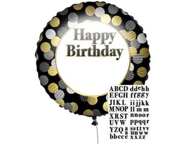 18in PERSONALIZED HAPPY BIRTHDAY FOIL BALLOON
