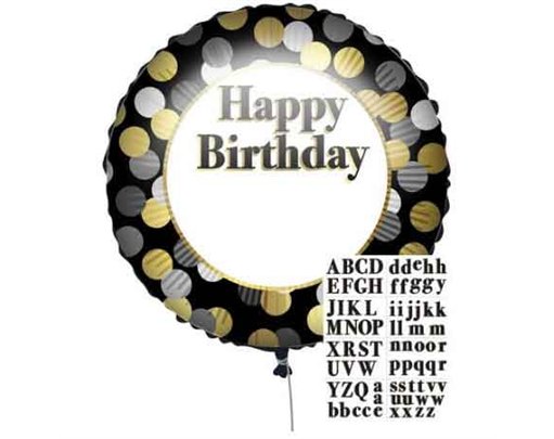 18in PERSONALIZED HAPPY BIRTHDAY FOIL BALLOON