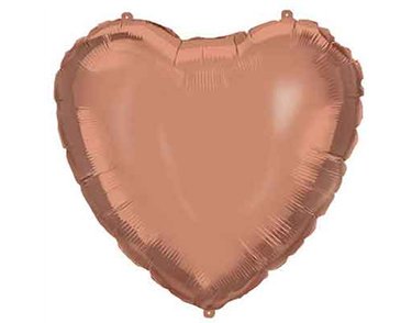 18in ROSE GOLD HEART SHAPED FOIL BALLOON