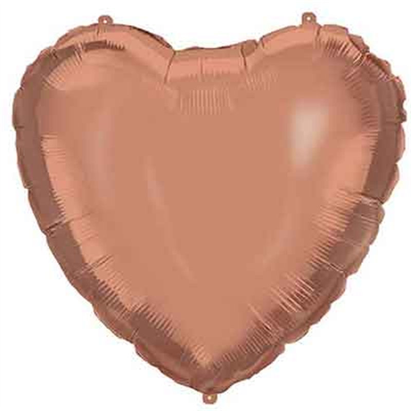 18in ROSE GOLD HEART SHAPED FOIL BALLOON