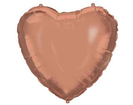 18in ROSE GOLD HEART SHAPED FOIL BALLOON