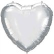 18in SILVER HEART SHAPED FOIL BALLOON