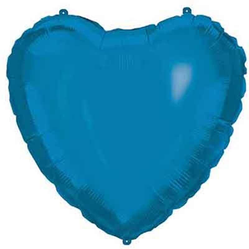 18in BLUE HEART SHAPED FOIL BALLOON