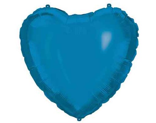 18in BLUE HEART SHAPED FOIL BALLOON