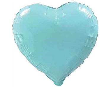 18in BLUE PASTEL HEART SHAPED FOIL BALLOON