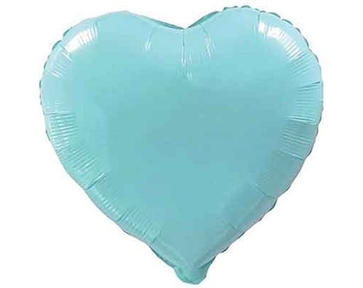 18in BLUE PASTEL HEART SHAPED FOIL BALLOON