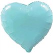 18in BLUE PASTEL HEART SHAPED FOIL BALLOON