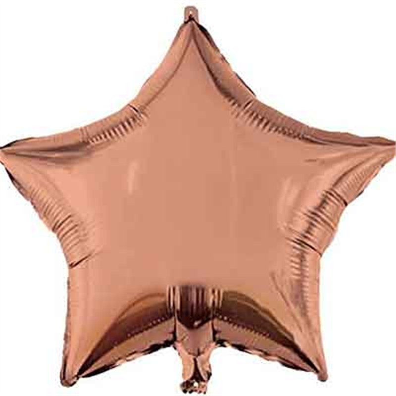 18in ROSE GOLD STAR SHAPED FOIL BALLOON