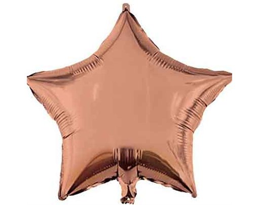 18in ROSE GOLD STAR SHAPED FOIL BALLOON