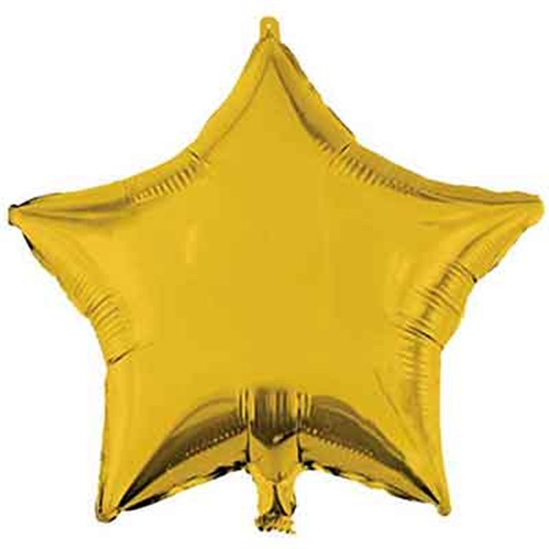 18in GOLD STAR SHAPED FOIL BALLOON