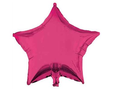 18in PINK STAR SHAPED FOIL BALLOON