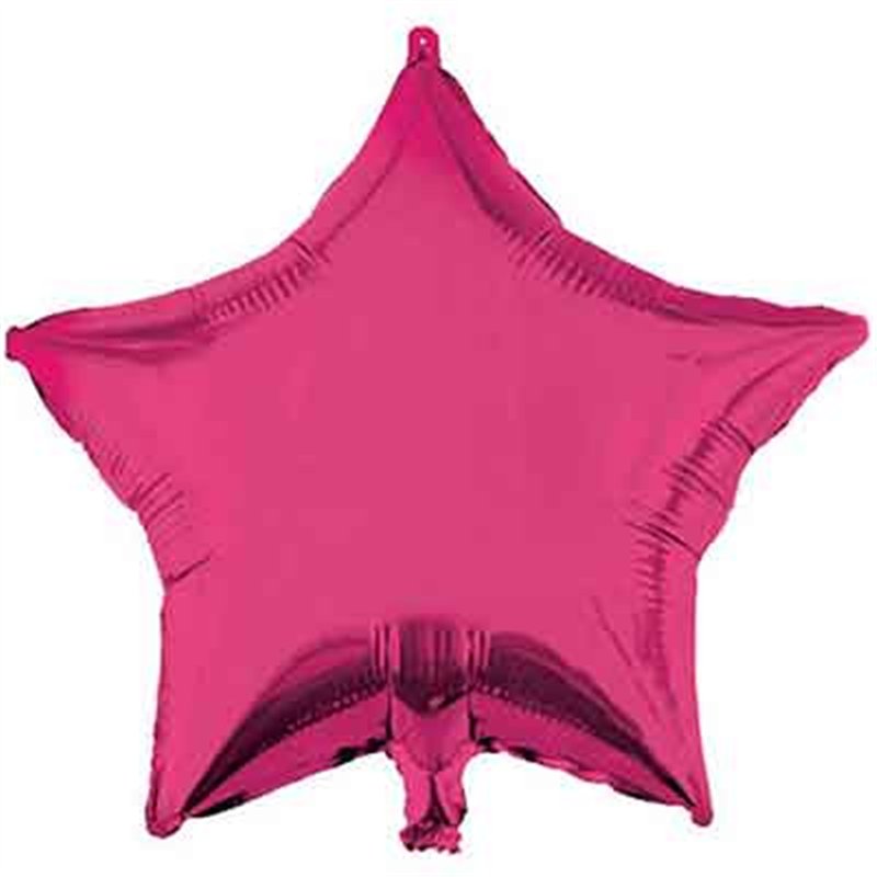 18in PINK STAR SHAPED FOIL BALLOON