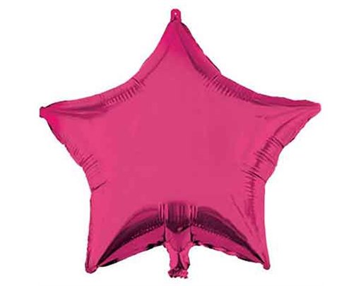 18in PINK STAR SHAPED FOIL BALLOON