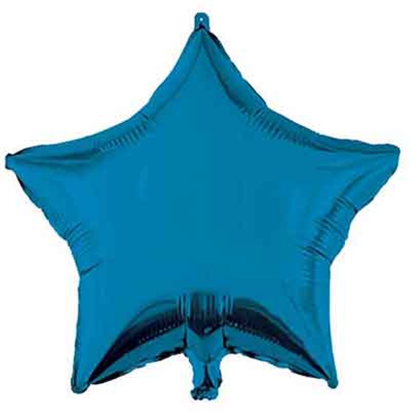 18in BLUE STAR SHAPED FOIL BALLOON