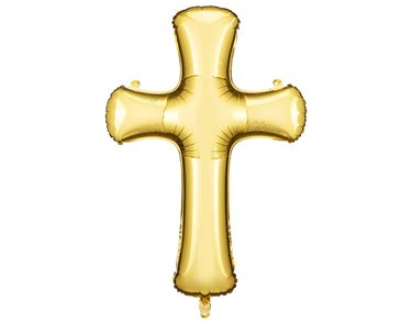 GOLD CROSS FOIL BALLOON