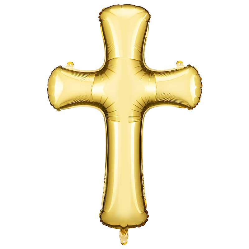 GOLD CROSS FOIL BALLOON