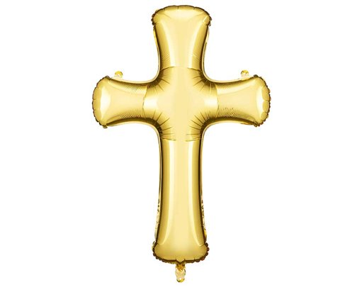 GOLD CROSS FOIL BALLOON