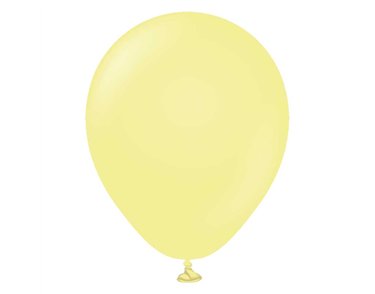 100PK 5in MACARON PALE YELLOW KALISAN LATEX