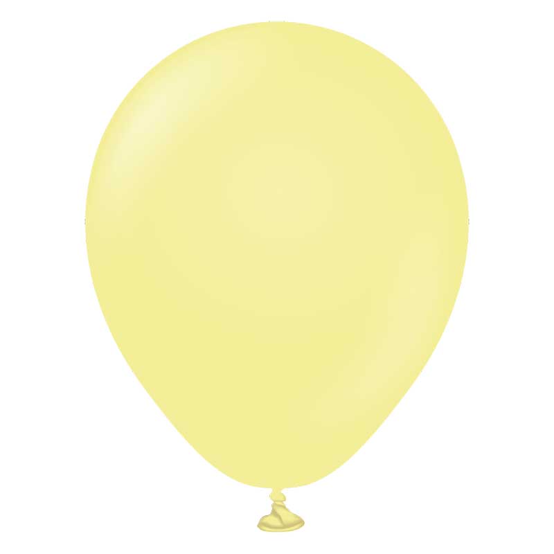 100PK 5in MACARON PALE YELLOW KALISAN LATEX