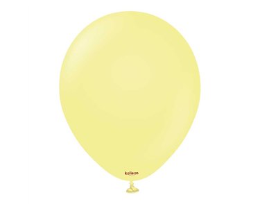 100PK 12in MACARON PALE YELLOW LATEX