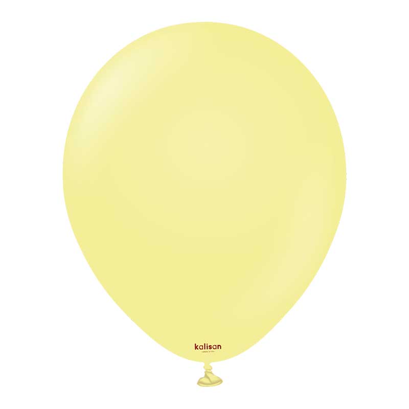 100PK 12in MACARON PALE YELLOW LATEX