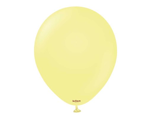 100PK 12in MACARON PALE YELLOW LATEX