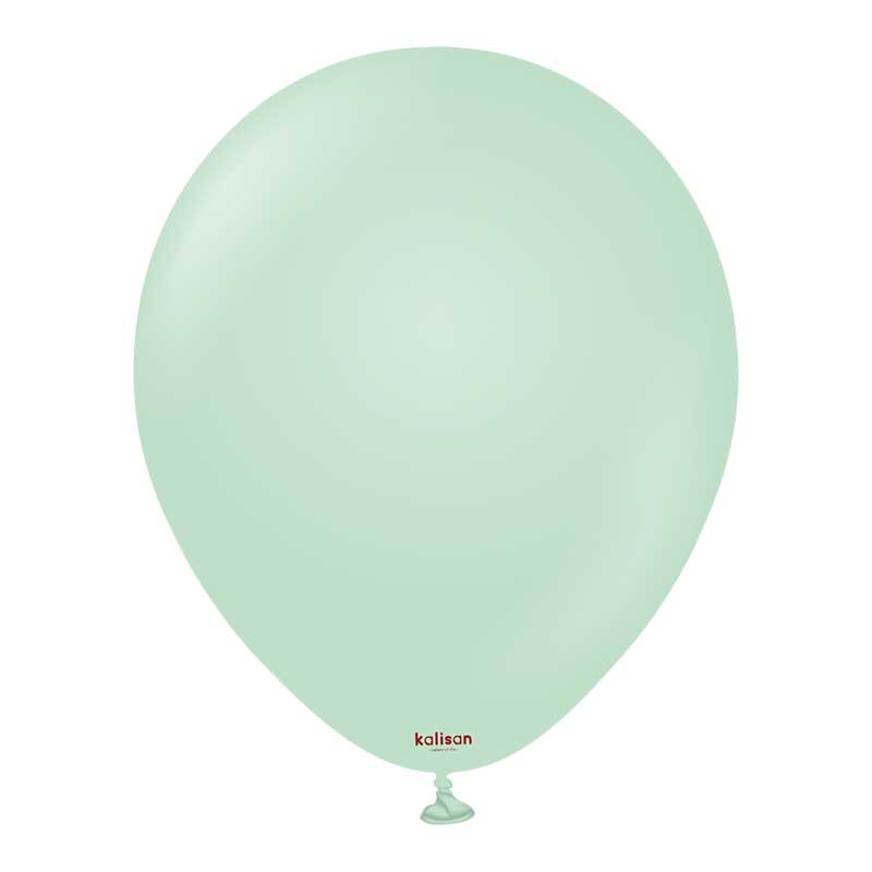 100PK 12in MACARON PALE GREEN KALISAN LATEX