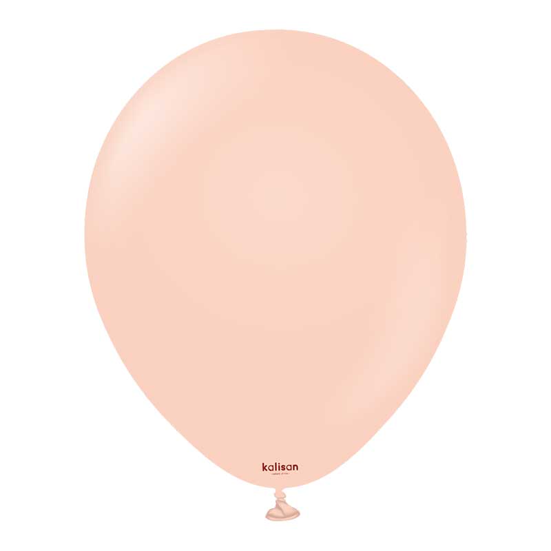 100PK 12in MACARON PALE SALMON KALISAN LATEX