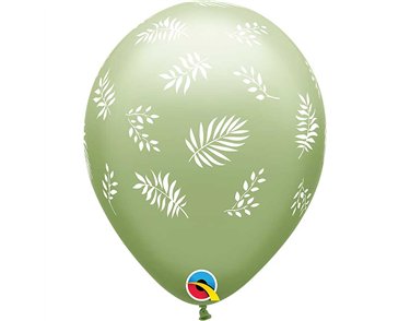 25PK 11in TROPICAL GREENERY QUALATEX