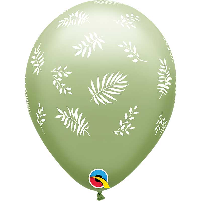 25PK 11in TROPICAL GREENERY QUALATEX