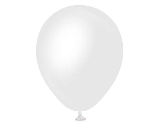 50PK 12in OPAQUE SATIN SNOW WHITE KALISAN LATEX