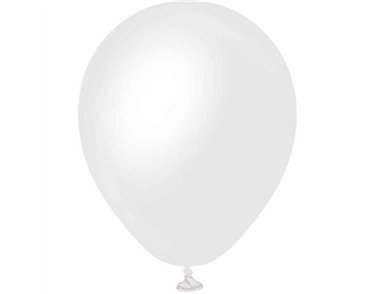 25PK 18in OPAQUE SATIN SNOW WHITE KALISAN LATEX