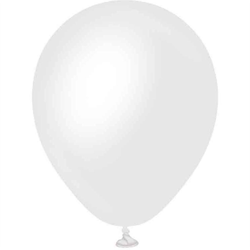 25PK 18in OPAQUE SATIN SNOW WHITE KALISAN LATEX