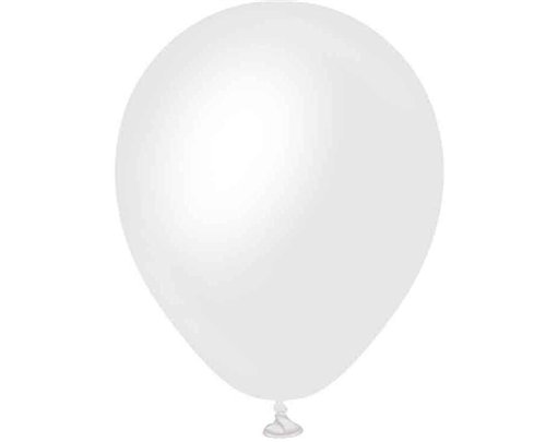 25PK 18in OPAQUE SATIN SNOW WHITE KALISAN LATEX
